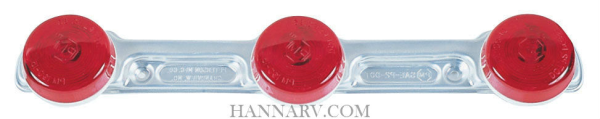 Peterson 104-3R Red Identification Mini-Light Bar - Aluminum Finish - 16-1/2 Inches Long